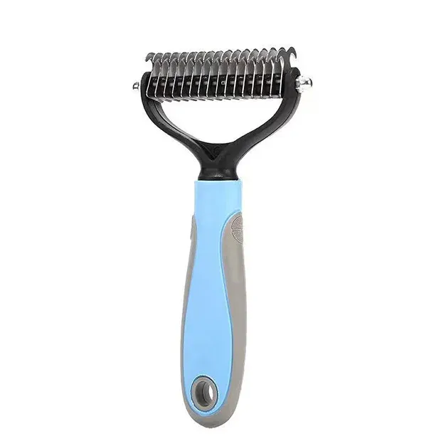 Brosse professionnelle de démêlage pour animaux de compagnie, peigne et épilateur pour poils de chien, coupe-nœuds pour chiots et chats 10