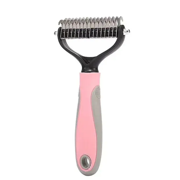 Brosse professionnelle de démêlage pour animaux de compagnie, peigne et épilateur pour poils de chien, coupe-nœuds pour chiots et chats 9