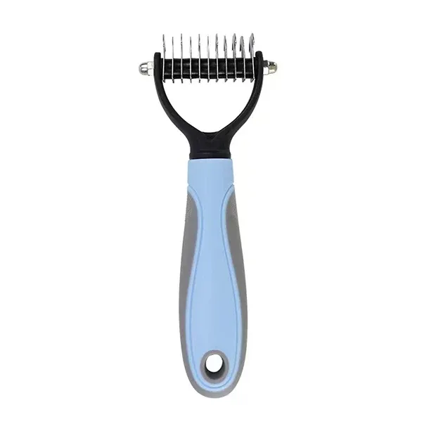 Brosse professionnelle de démêlage pour animaux de compagnie, peigne et épilateur pour poils de chien, coupe-nœuds pour chiots et chats 8