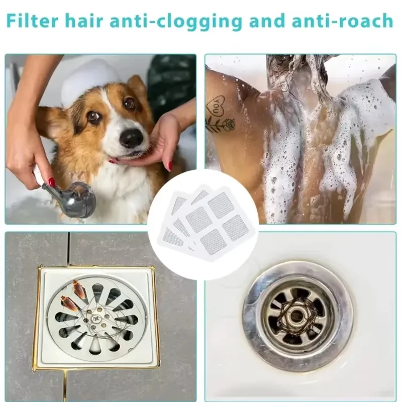 Filtre à cheveux jetable pour douche, installation