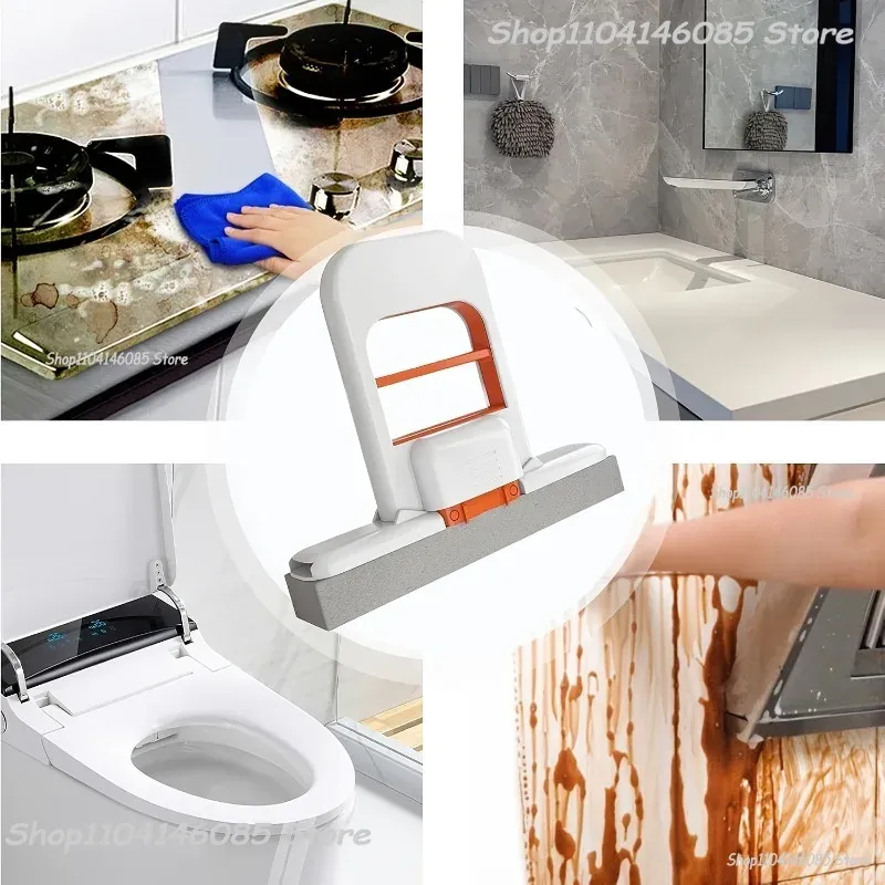 Mini éponge balai, balai de lavage mains libres, mini balai super absorbant et portable pour le nettoyage du sol de bureau, de la salle de bain, de la cuisine et des vitres de voiture 6