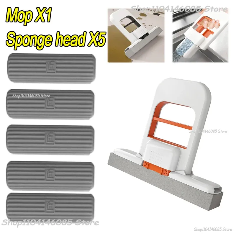Mini éponge balai, balai de lavage mains libres, mini balai super absorbant et portable pour le nettoyage du sol de bureau, de la salle de bain, de la cuisine et des vitres de voiture 10