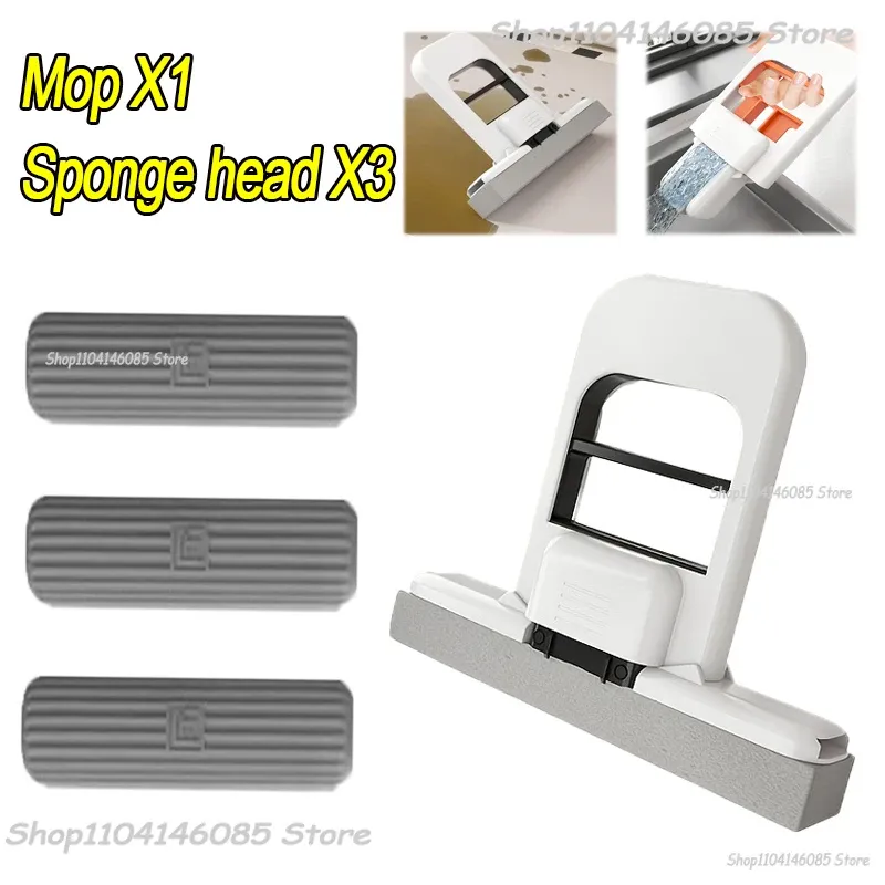 Mini éponge balai, balai de lavage mains libres, mini balai super absorbant et portable pour le nettoyage du sol de bureau, de la salle de bain, de la cuisine et des vitres de voiture 16