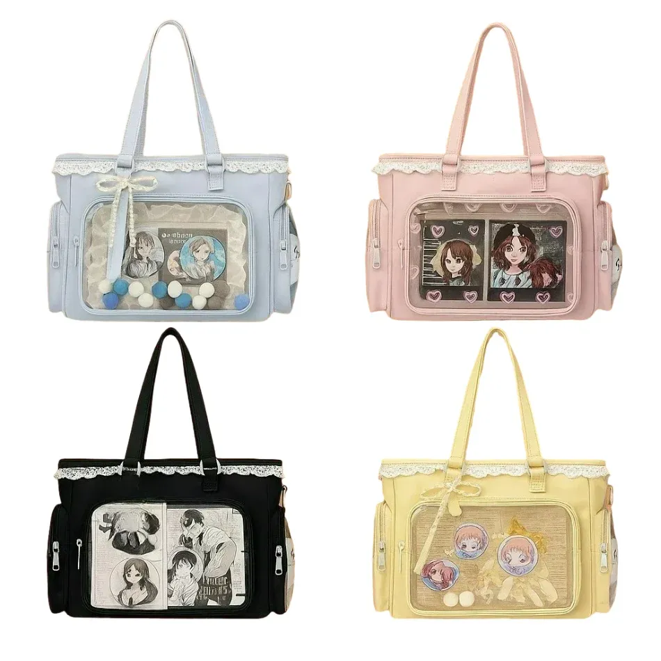 Sac bandoulière Itabag japonais bidimensionnel à motif ballerine, grand format - Image 1