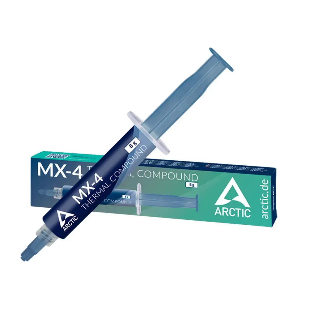 Pâte thermique ARCTIC MX-4 4 g / 8 g pour tous types de processeurs CPU et GPU, longue durée de vie, application sécurisée, performances premium, non conductrice 8