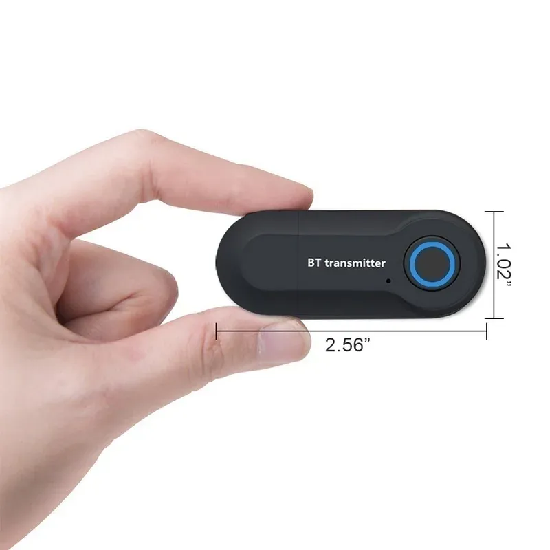 Transmetteur Bluetooth 4.0 sans fil, adaptateur audio stéréo 3,5 mm pour télévision, téléphone, PC, lecteur DVD et MP3 4
