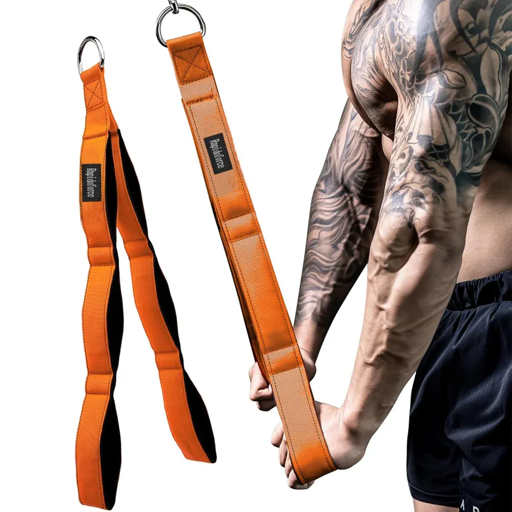 Poignée de corde triceps à 6 anneaux de connexion, corde d'entraînement robuste à longueur réglable, idéale pour les pompes et les abdominaux 7