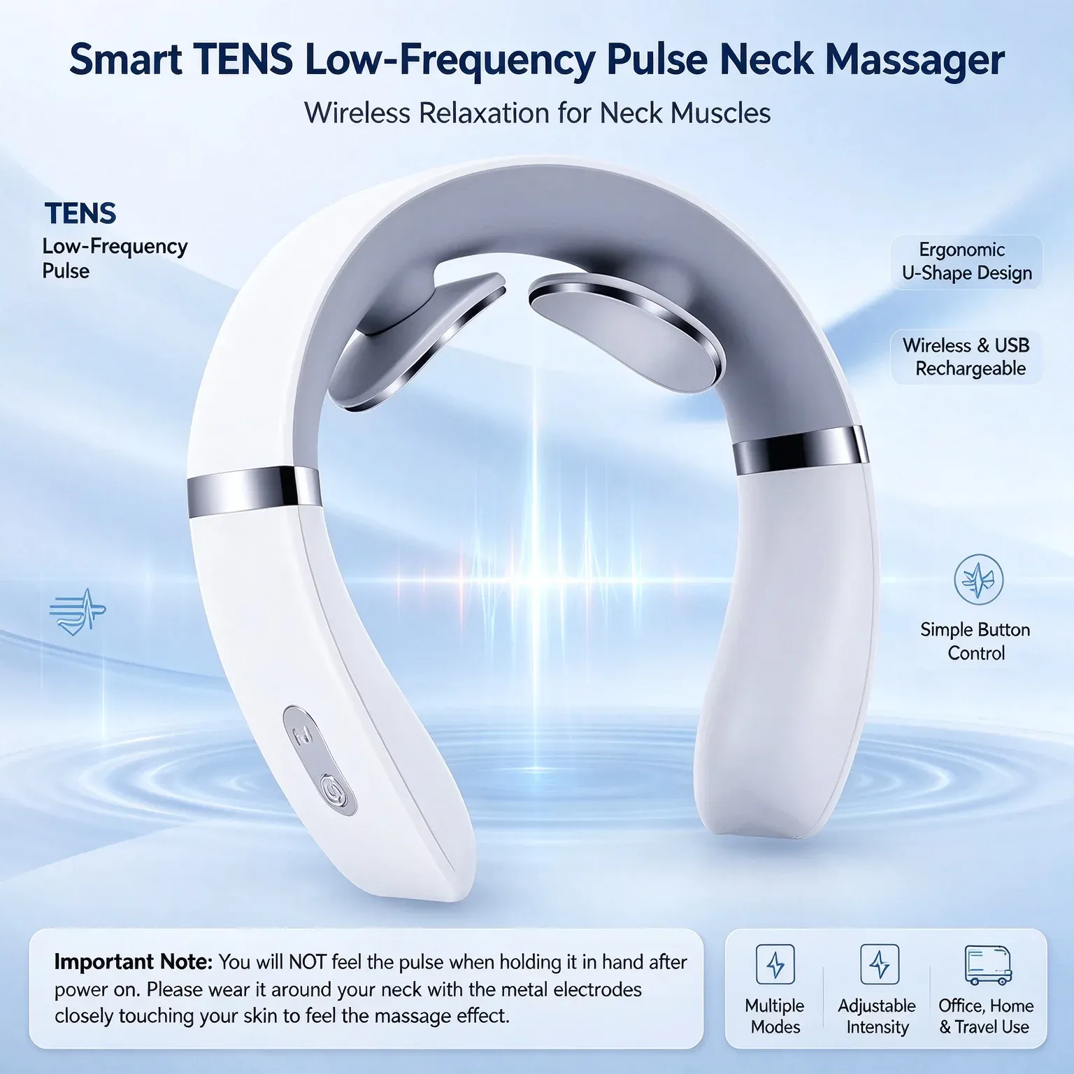 Masseur de cou et d'épaules, appareil de massage cervical portable pour un usage domestique - Image 1