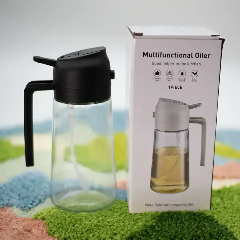 Pulvérisateur et distributeur d'huile en verre 2 en 1, 500 ml 6