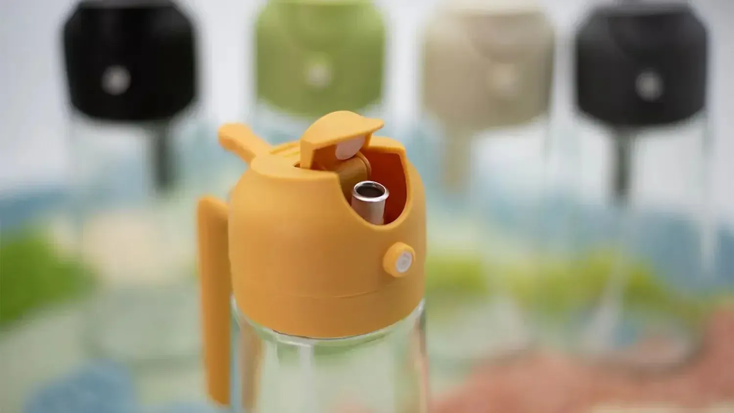Pulvérisateur d'huile en verre 2 en 1, utilisation en cuisine
