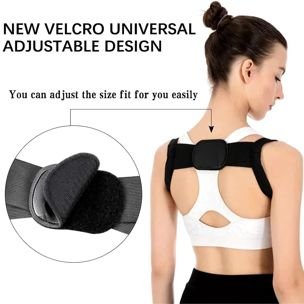 Correcteur de posture réglable pour le dos, discret, pour hommes et femmes 2