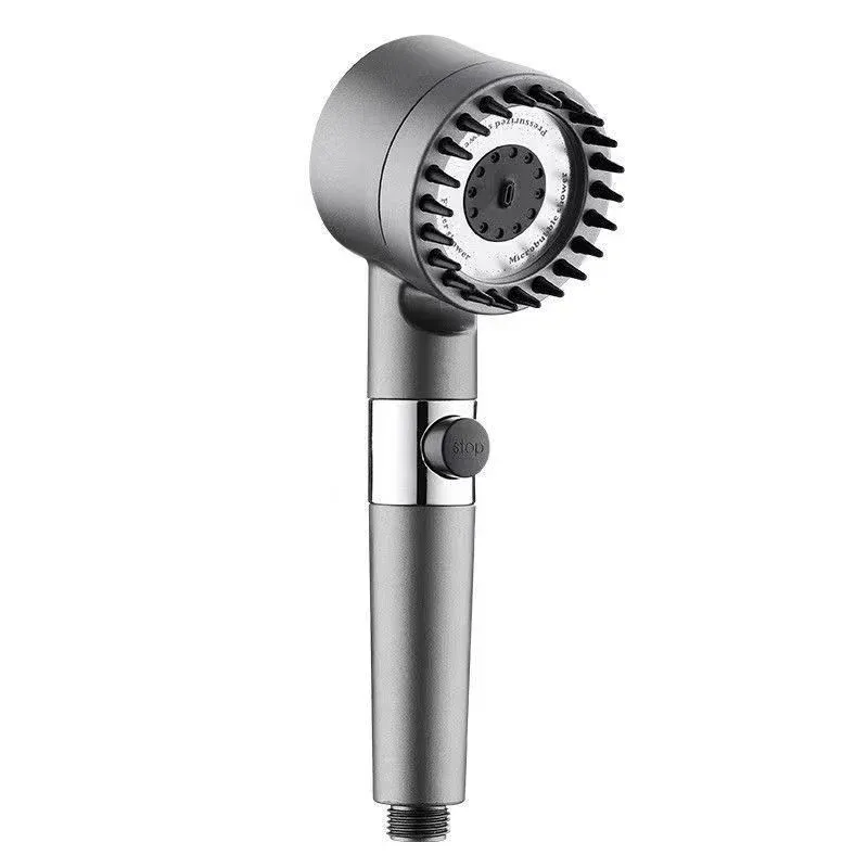 Nouvelle pommeau de douche ionique 2026 avec filtre à main, turbo-pulsation à modes de pulvérisation multiples et interrupteur marche/arrêt du filtre intégré 8
