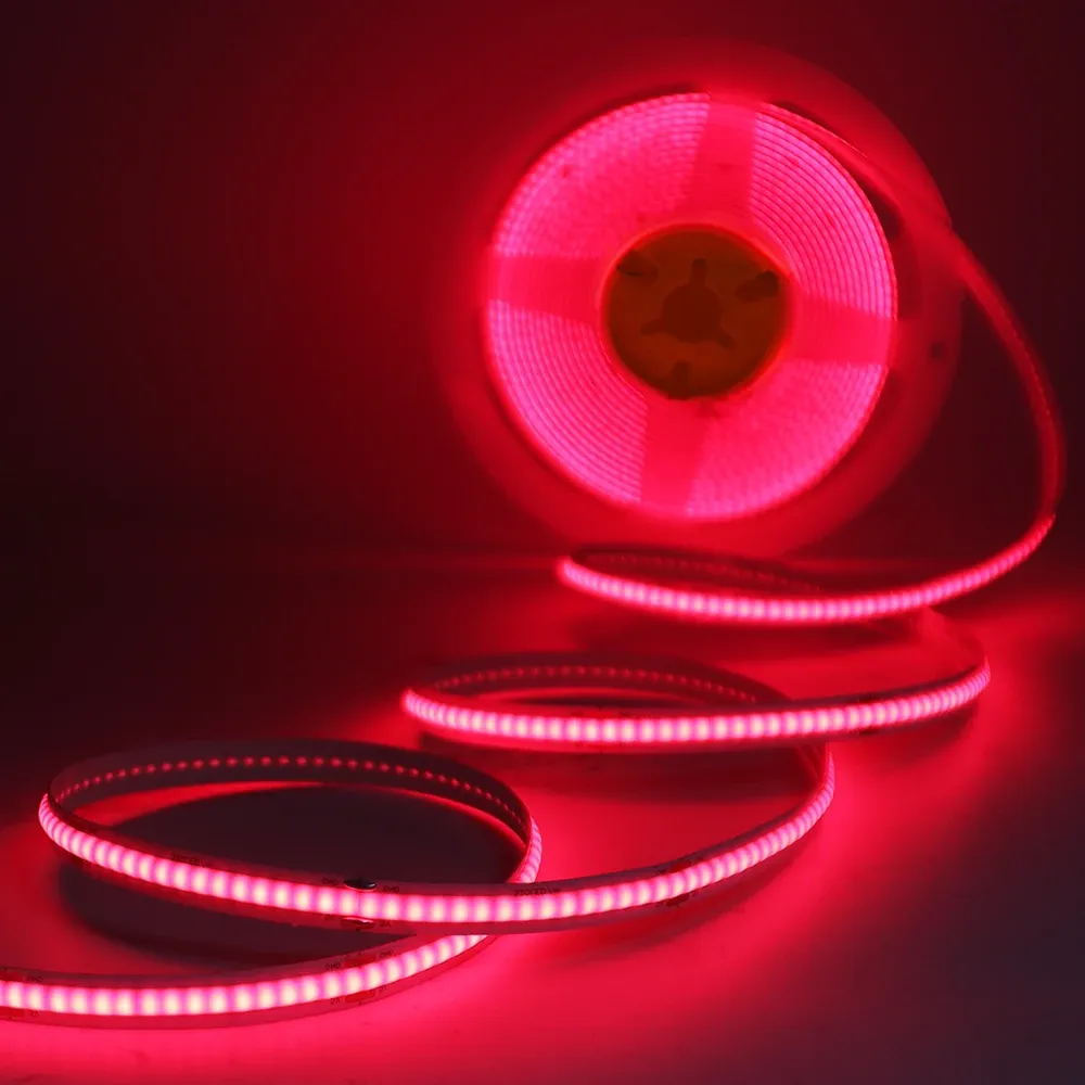 Bande LED COB 8 mm 5 V avec capteur de mouvement, alimentation par batterie, 320 LED/m, veilleuse à détection, blanc chaud, rouge, bleu glacé, vert, jaune 14
