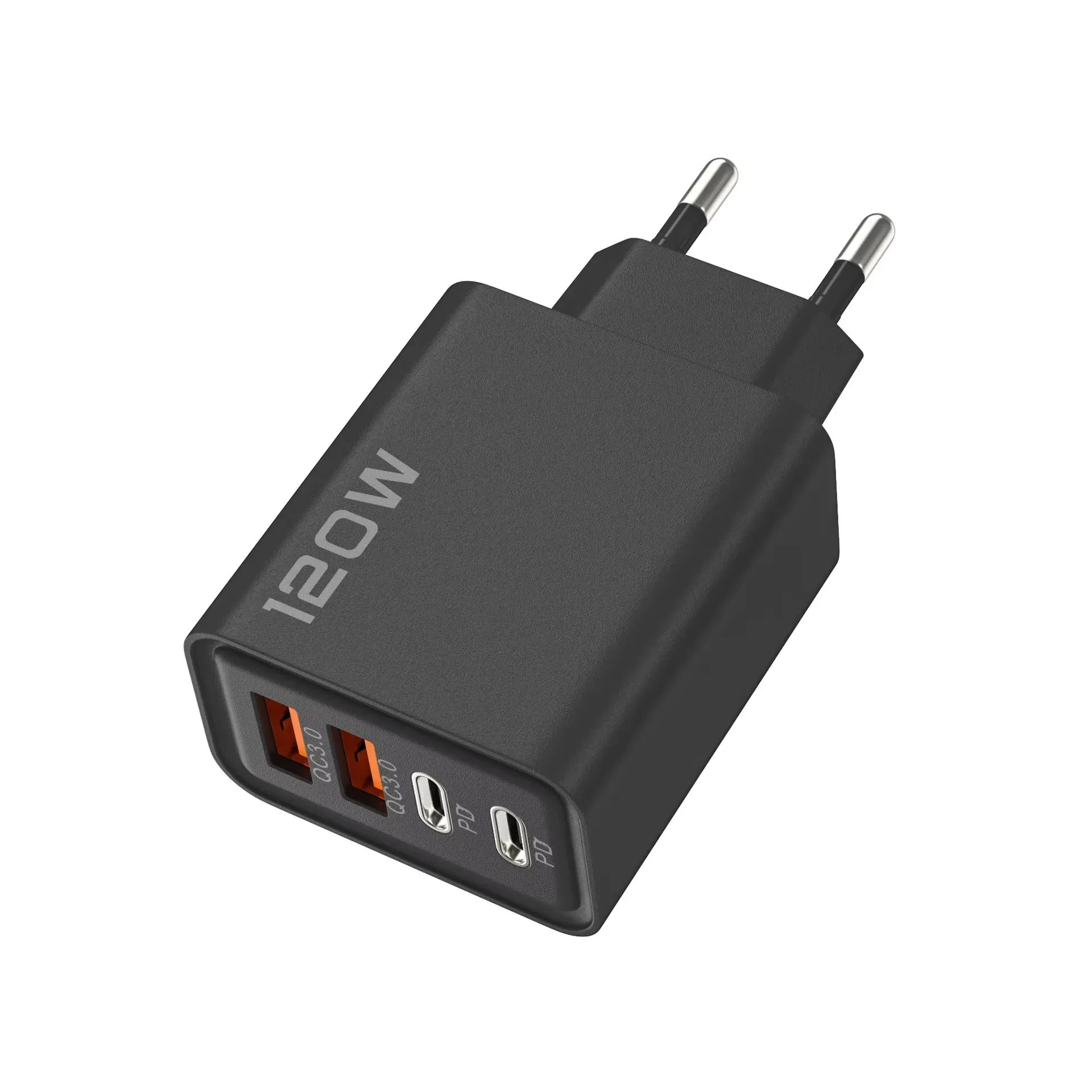 Station de charge rapide USB-C 4 ports 120 W, adaptateur mural PD QC 3.0, câble de données pour iPhone, Samsung, Xiaomi, Huawei, prise UE, US, UK, voyage 14