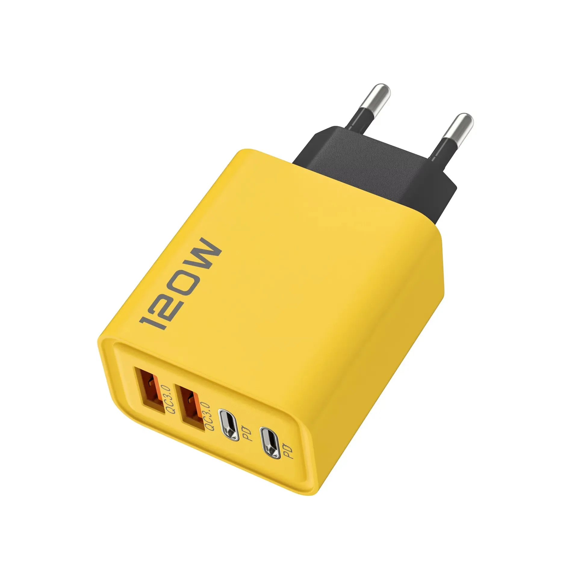Station de charge rapide USB-C 4 ports 120 W, adaptateur mural PD QC 3.0, câble de données pour iPhone, Samsung, Xiaomi, Huawei, prise UE, US, UK, voyage 13