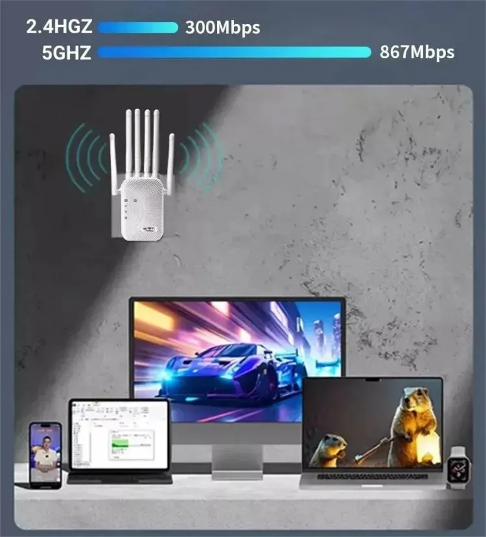 Répéteur Wi-Fi dans un salon