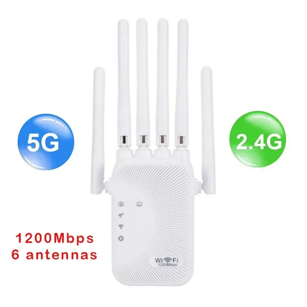 Répéteur Wi-Fi double bande 2,4 GHz / 5 GHz 1200 Mbps, amplificateur et extension de portée de signal sans fil pour la maison 7