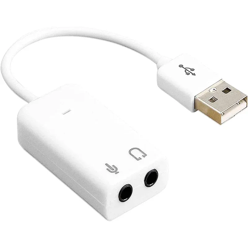 Carte son USB externe 7.1 canaux avec adaptateur audio USB vers Jack 3,5 mm pour casque et microphone, compatible MacBook 1