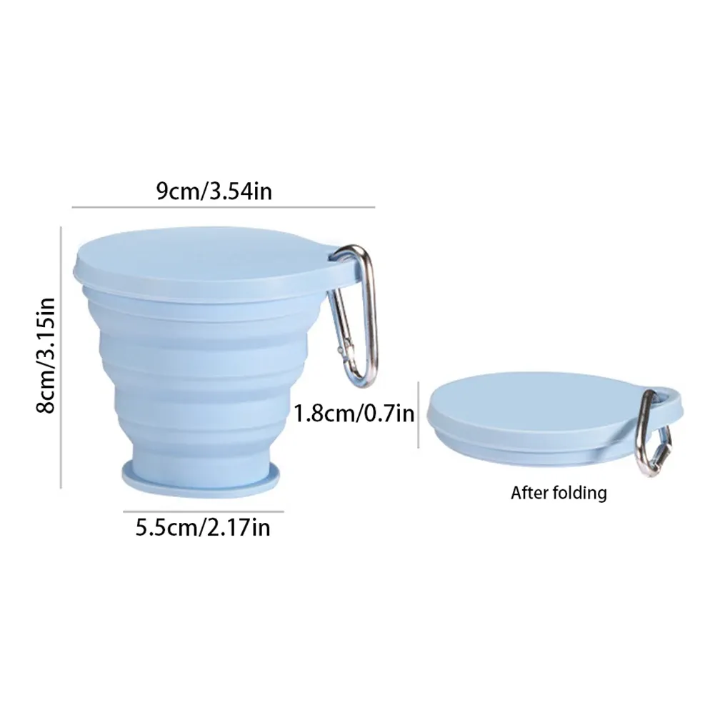 Tasse pliable en silicone, mise en scène