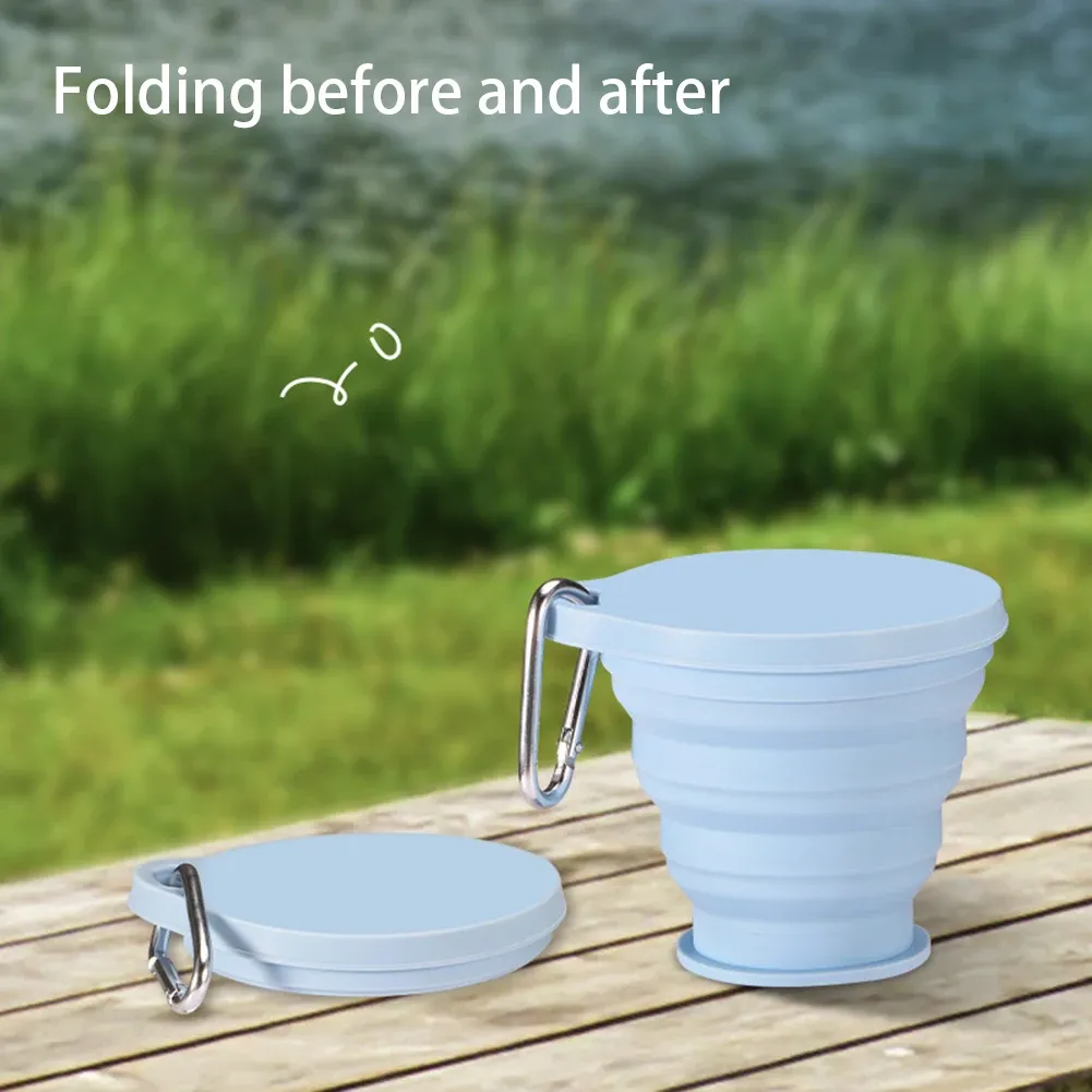 Tasse pliable en silicone, détail