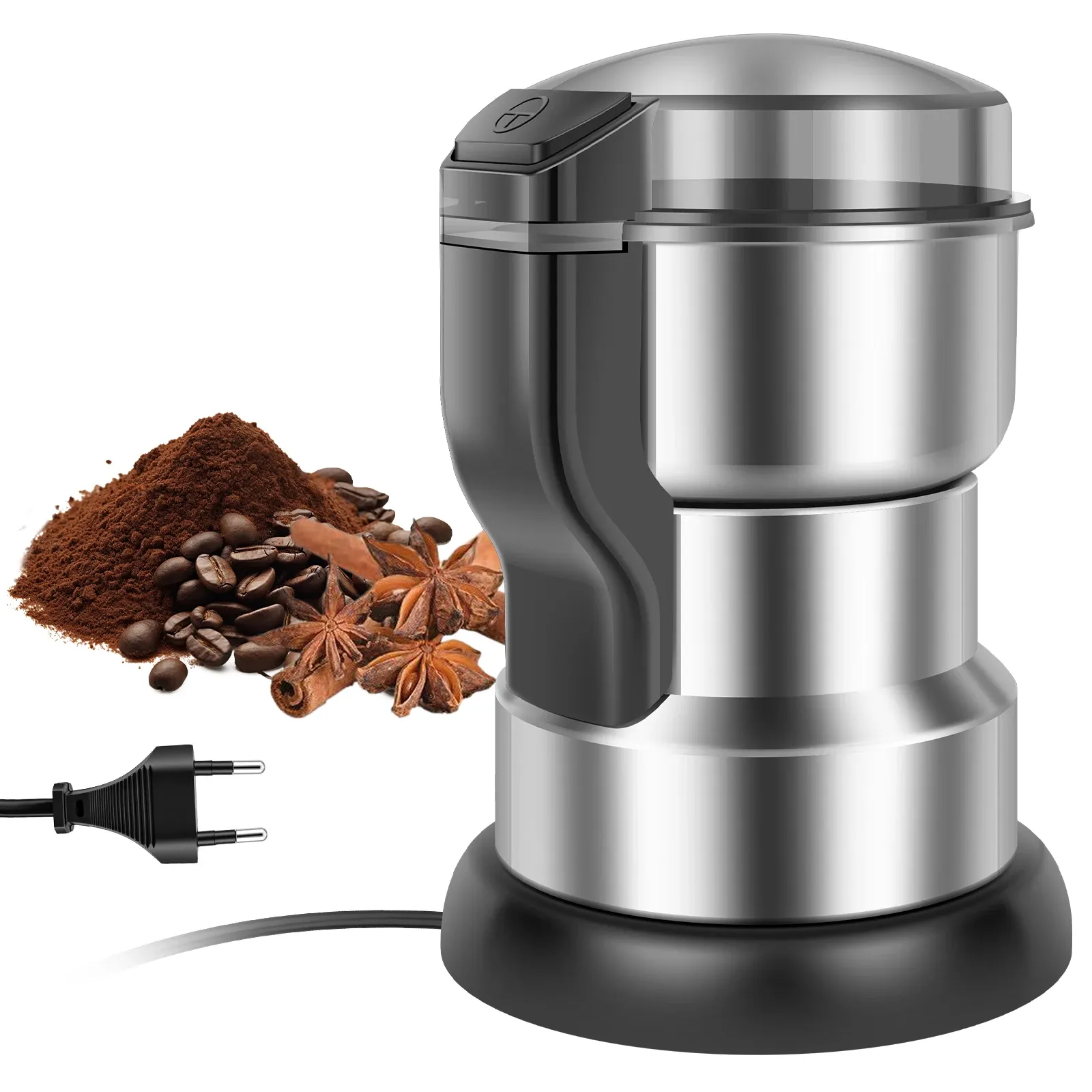 Moulin à café électrique portable multifonction pour grains, épices et céréales, broyeur à café - Image 1