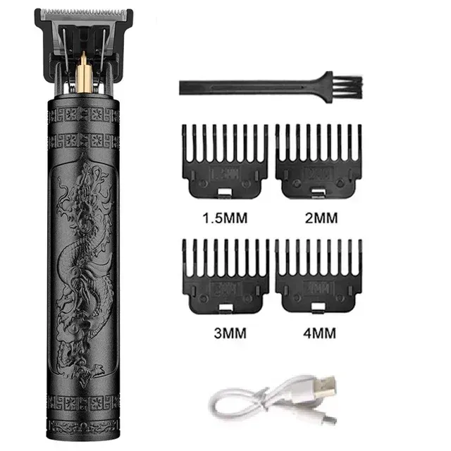 Tondeuse à cheveux électrique sans fil vintage, rasoir portable pour barbier, charge rapide USB, pour coiffure 16