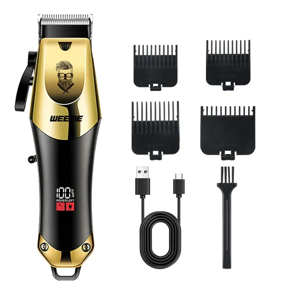 Tondeuse à cheveux électrique sans fil vintage, rasoir portable pour barbier, charge rapide USB, pour coiffure 12