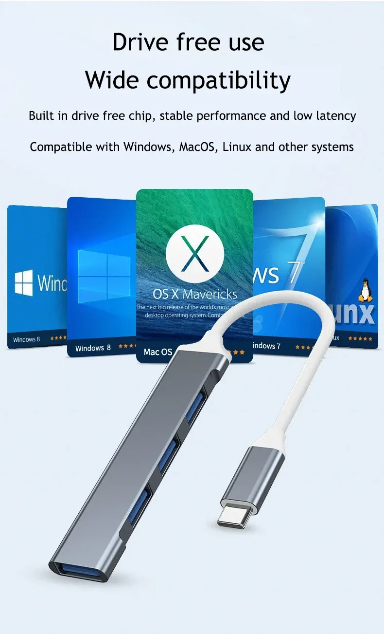 Hub USB 4 ports en situation d'utilisation