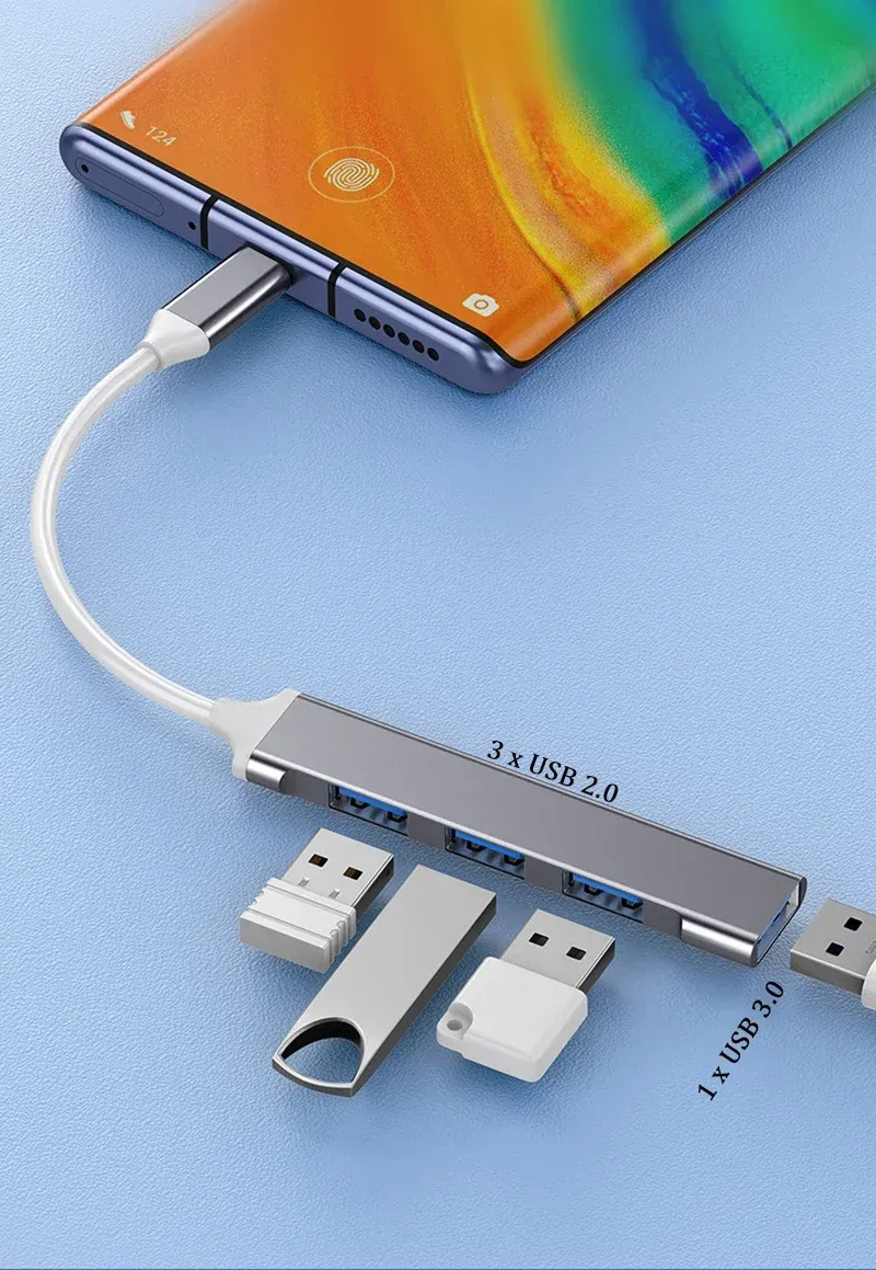 Détail du design du hub USB