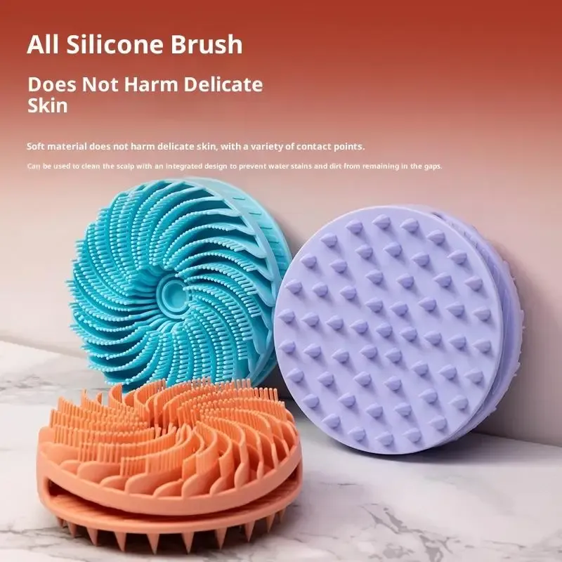 Gommage corporel en silicone souple, exfoliant pour le cuir chevelu, non irritant, masseur de douche, outil de soin de la peau 3