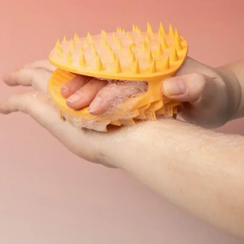 Gommage corporel en silicone souple, exfoliant pour le cuir chevelu, non irritant, masseur de douche, outil de soin de la peau 4