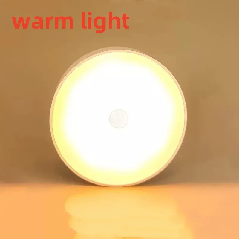 Veilleuse LED rechargeable USB à détecteur de mouvement, lampe magnétique sans fil à lumière blanche chaude sans scintillement pour placard, lit et armoire 8