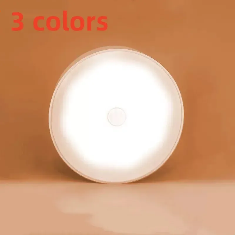 Veilleuse LED rechargeable USB à détecteur de mouvement, lampe magnétique sans fil à lumière blanche chaude sans scintillement pour placard, lit et armoire 7
