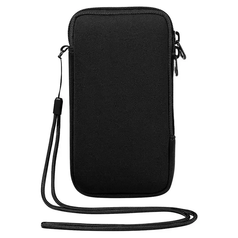 Pochette en néoprène avec cordon pour téléphone, étui de rangement portable résistant aux chocs et à l'eau