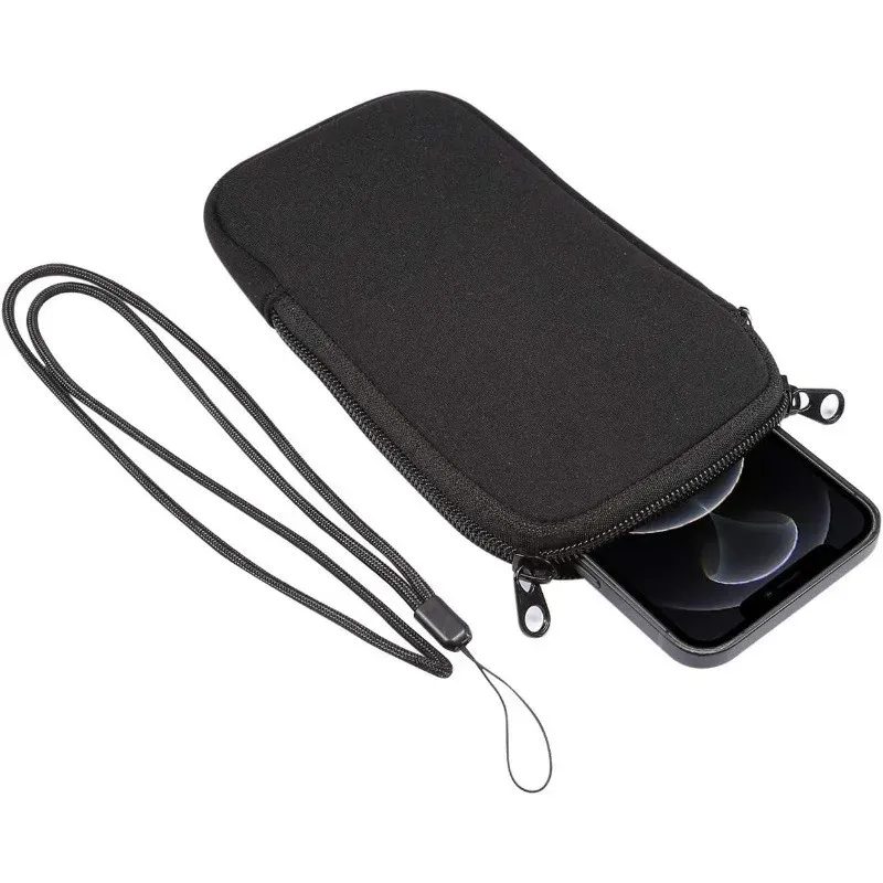 Pochette en néoprène avec cordon pour téléphone, étui de rangement portable résistant aux chocs et à l'eau 5
