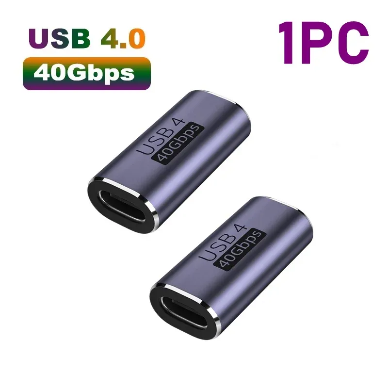Adaptateur USB 4.0 40 Gbps, coudé à 90 degrés, USB-C mâle vers femelle, charge rapide 100 W pour ordinateurs portables MacBook 8