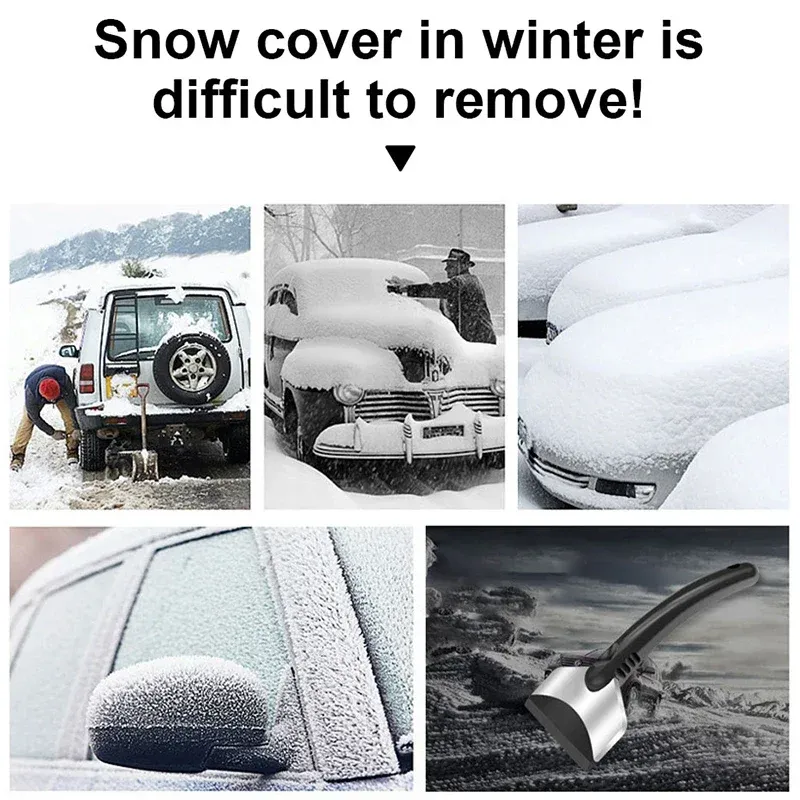 SEAMETAL Grattoir à glace et pelle de déneigement pour voiture 4
