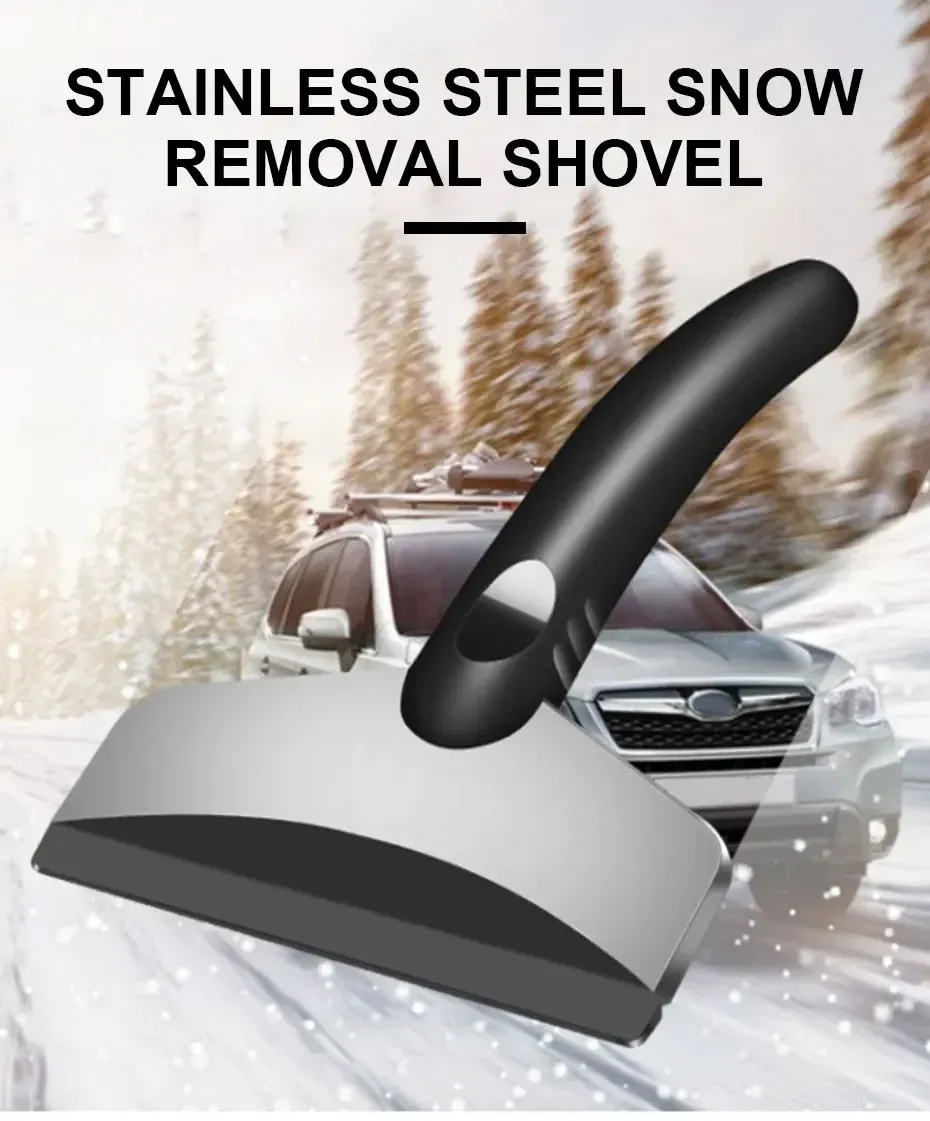 Grattoir à glace et pelle à neige pour voiture en situation hivernale