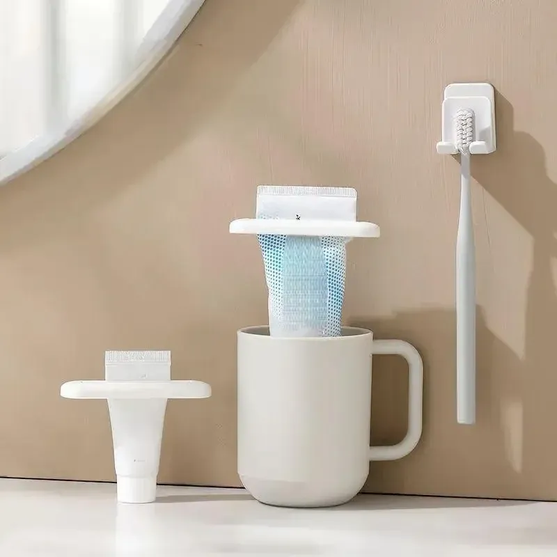 Presse-tube à dentifrice, distributeur de dentifrice avec pince, presse-crème pour les mains, accessoires de salle de bain 2