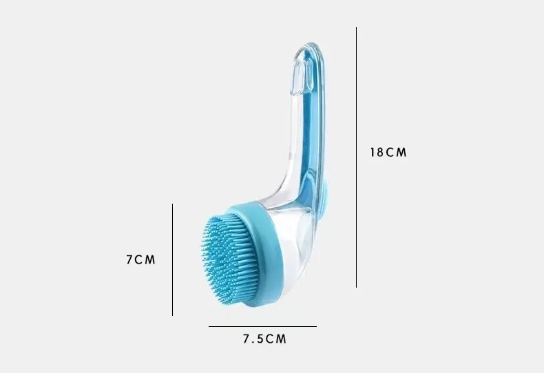 Brosse de bain pour animaux de compagnie en silicone souple