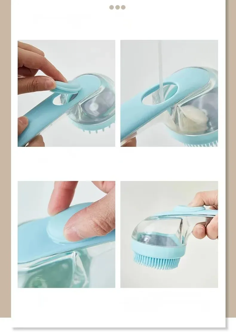 Brosse de bain pour animaux, prise en main