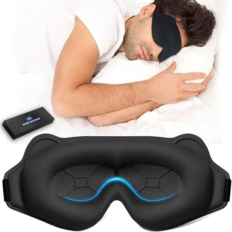 Masque de sommeil 3D lesté, vue détaillée