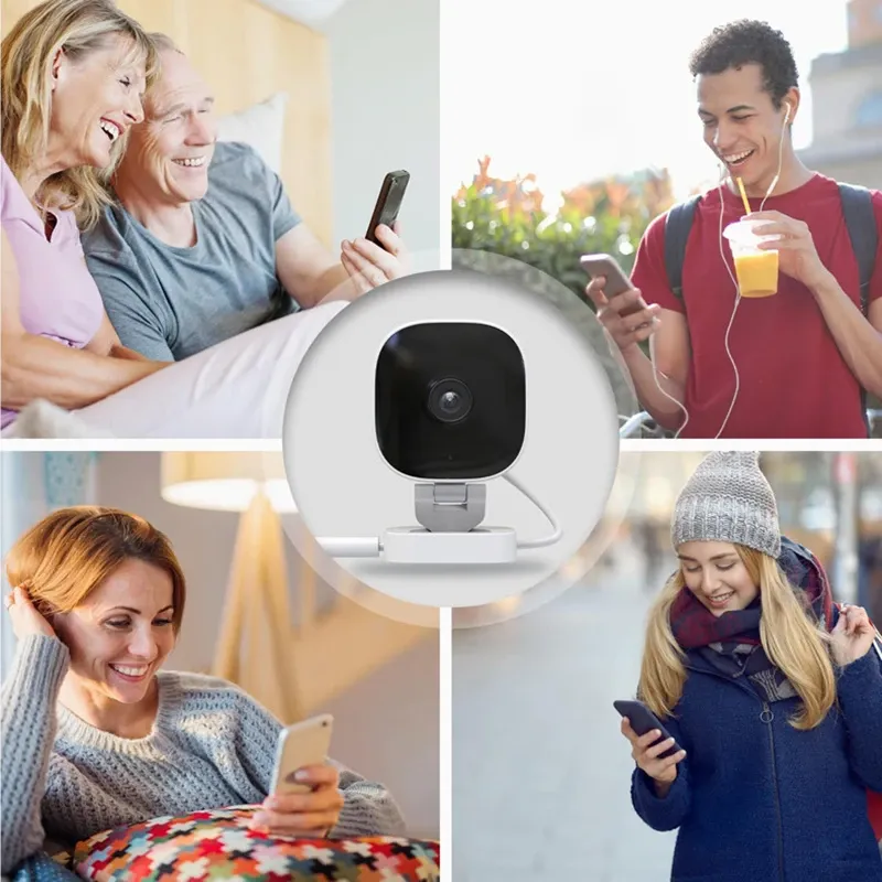 Mini caméra de sécurité intelligente 4K Vision nocturne couleur WiFi IP65 étanche, détection de mouvement, audio bidirectionnel, usage intérieur et extérieur 5