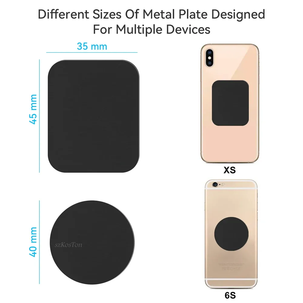 Plaque magnétique installée sur un smartphone