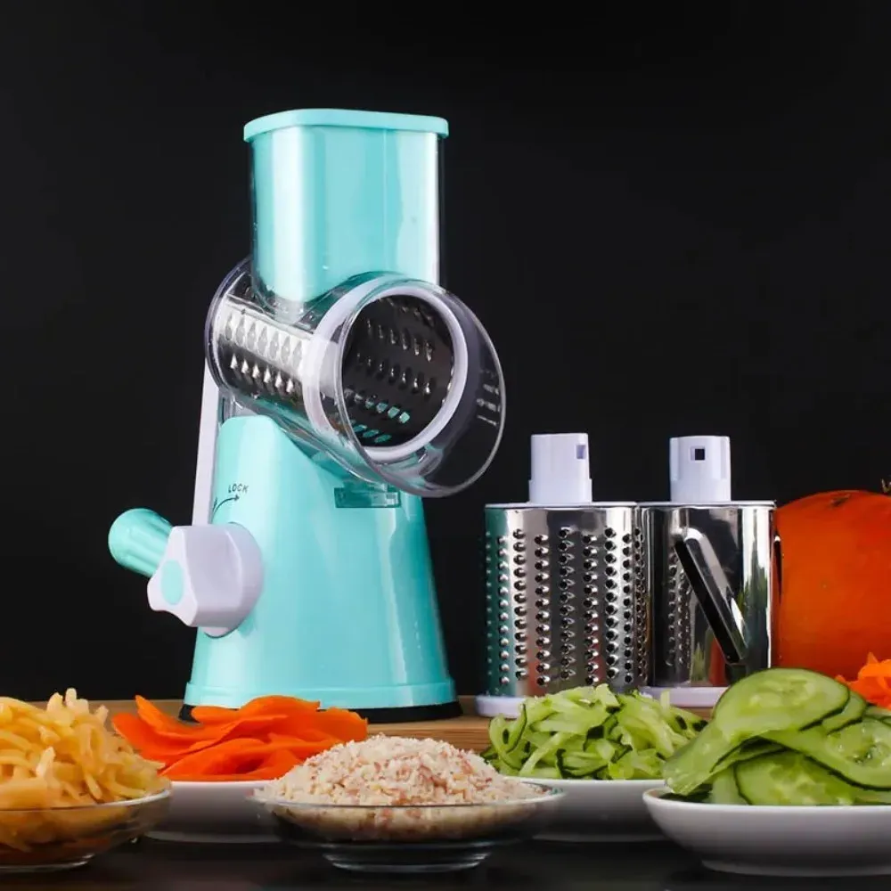 Trancheuse 3 en 1 : râpe à fromage et broyeur de fruits et légumes 1