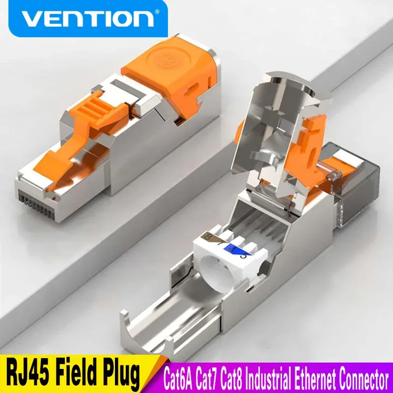 Connecteurs RJ45 Cat8, Cat7 et Cat6A avec outil de sertissage métallique, compatibles câbles LAN 22 à 24 AWG, 2000 MHz, 40 Gbit/s, réutilisables - Image 1