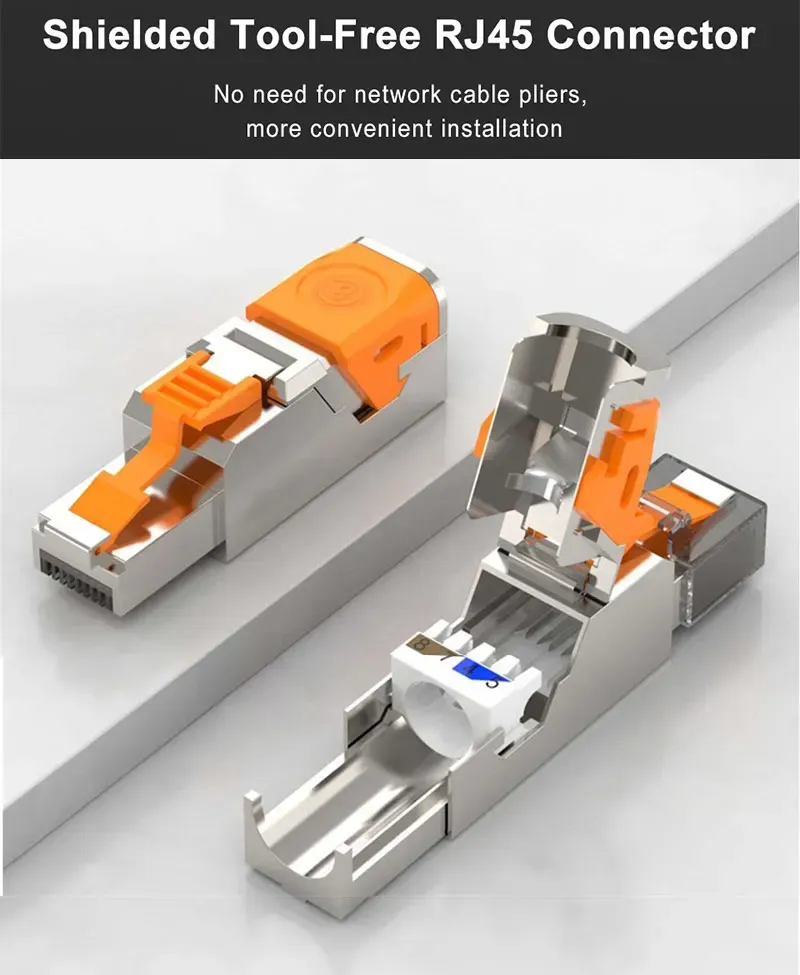 Connecteurs RJ45 Cat8 Cat7 Cat6A en métal