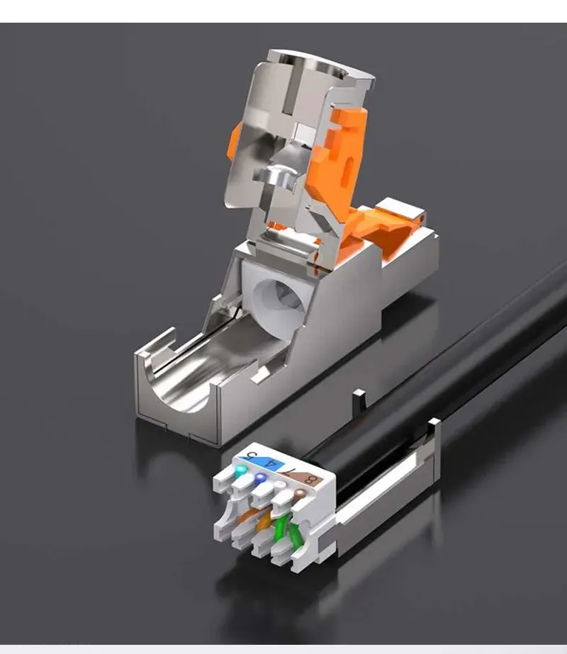 Connecteur RJ45 en gros plan