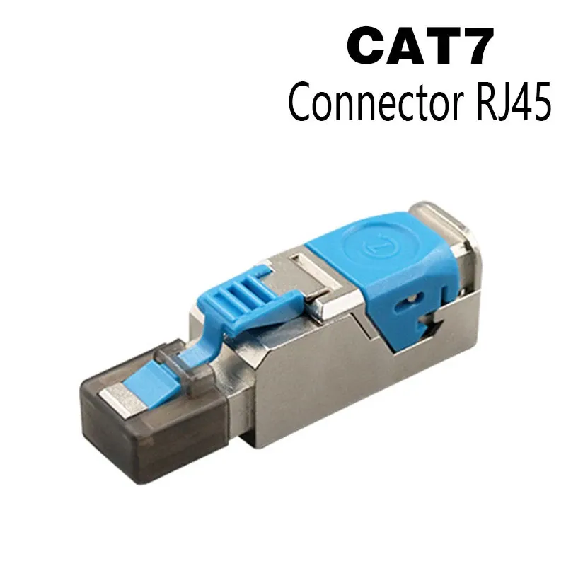 Connecteurs RJ45 Cat8, Cat7 et Cat6A avec outil de sertissage métallique, compatibles câbles LAN 22 à 24 AWG, 2000 MHz, 40 Gbit/s, réutilisables 7