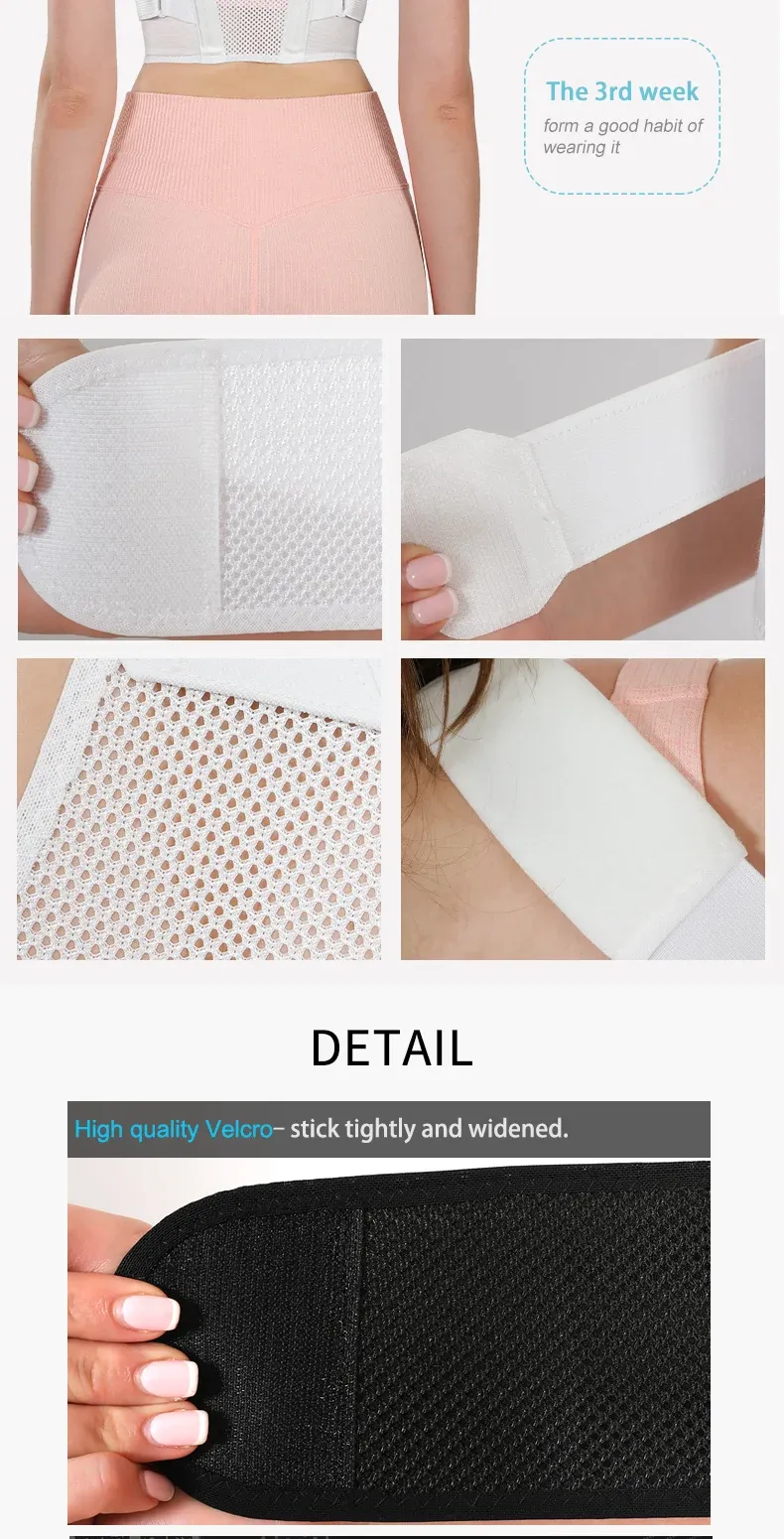 Correcteur de posture, finitions
